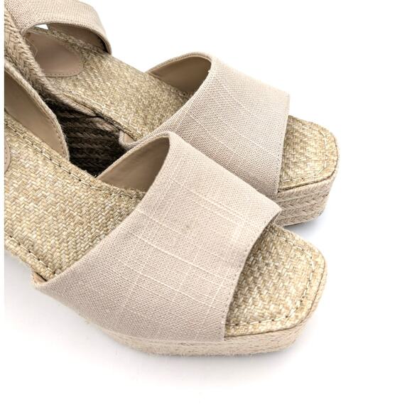 Sam Edelman Vada Wedge Ankle Strap Sandal Women's Neutral Size US10 EU40.5 - Picture 10 of 11